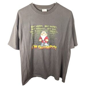 Vintage Disney Store Snow White And The Seven Dwarfs Grumpy T-shirt size XL